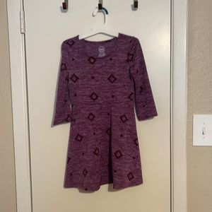 Little Girls Purple Fit & Flared Dress